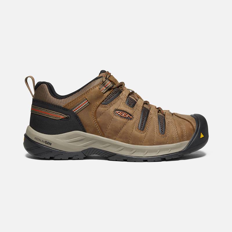 Keen Flint II Steel Toe Sicherheitsschuhe Herren DE-02418 Shitake/Rust - Keen Herrenschuhe Braun